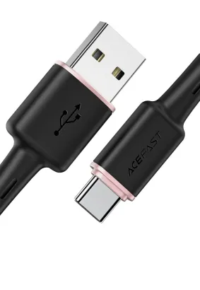 ACEFAST kabel USB A do Typ C 3A C2-04 silicone silicone 1,2m czarny