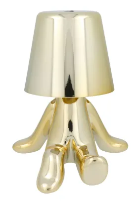 Lampka nocna GOLD MAN Art Deco siedzący (wzór 9) MLTL