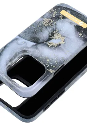 FORCELL F-PROTECT Mirage kompatybilny z MagSafe do IPHONE 15 PRO MAX marble mist