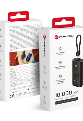 FORCELL Powerbank F-Energy F10k1 10 000mah kompatybilny z Apple Watch czarny