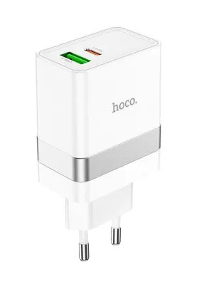 HOCO ładowarka sieciowa Typ C + USB QC3.0 Power Delivery 30W Starter N21 biała