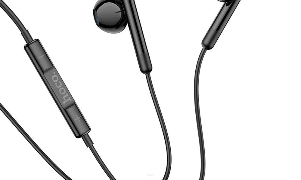 HOCO zestaw słuchawkowy / słuchawki dokanałowe Typ C M93 czarne