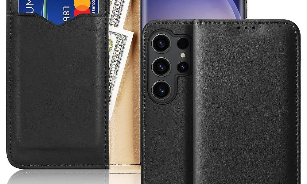 DUX DUCIS Hivo - skórzane etui portfelik do Samsung Galaxy S24 czarne