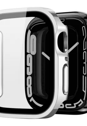 DUX DUCIS Hamo - futerał ochronny ze szkłem do Apple Watch Series 7/8/9 45mm srebrny
