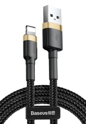 BASEUS kabel USB A do Apple Lightning 8-pin 1,5A Cafule CALKLF-CV1 2m złoto-czarny