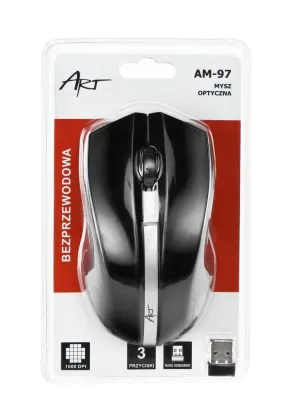 Mysz / Myszka  ART  bezprzewodowa-optyczna USB AM-97 czarna