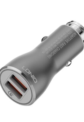 Ładowarka Samochodowa LDNIO C407Q Quick Charge 3.0 z podwójnym złączem USB 3A i kablem Micro USB