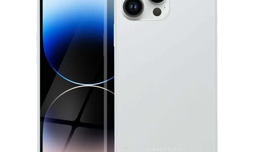 Futerał Roar Matte Glass Case - do iPhone 14 Pro Max stalowy