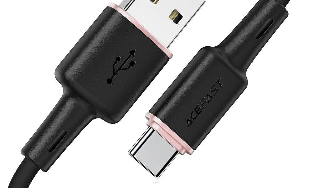 ACEFAST kabel USB A do Typ C 3A C2-04 silicone silicone 1,2m czarny