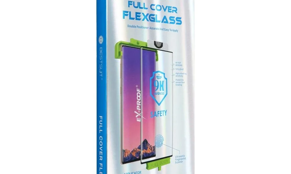 Szkło hybrydowe Bestsuit Flexible 5D Full Glue do Huawei P30 (Hot Bending) - działający czytnik czarny