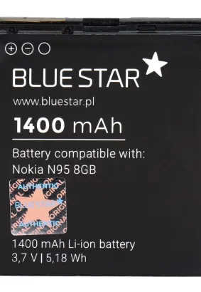 Bateria do Nokia N95 8GB 1400 mAh Li-Ion Blue Star PREMIUM