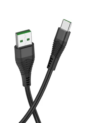 HOCO kabel USB do Typ C Flash 5A U53 1 metr czarny