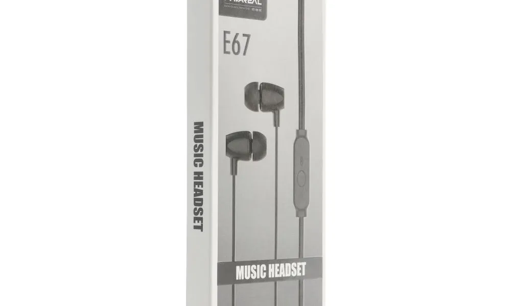 Zestaw słuchawkowy / słuchawki z mikrofonem Jack 3,5mm Pavareal PA-E67 czarne