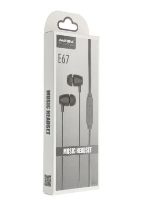 Zestaw słuchawkowy / słuchawki z mikrofonem Jack 3,5mm Pavareal PA-E67 czarne