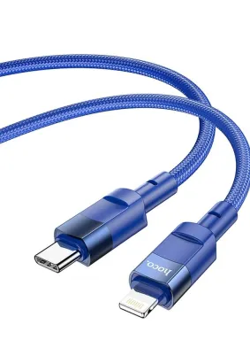 HOCO kabel Typ C do iPhone Lightning 8-pin Power Delivery PD20W Moulder U106 1,2m niebieski