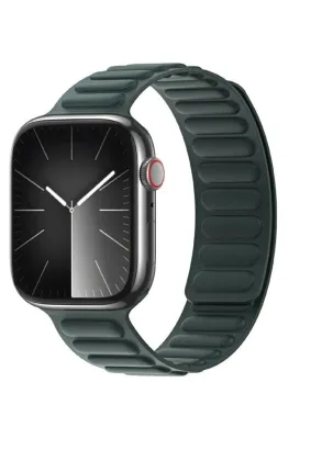 DUX DUCIS BL - karbowany pasek magnetyczny do Apple Watch 42/44/45mm zielony