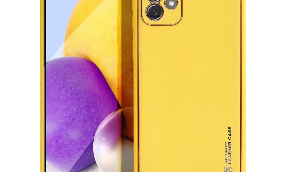 Futerał LEATHER Case skórzany do SAMSUNG Galaxy A72 ( 4G ) żółty