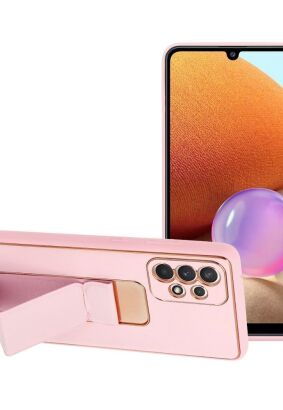Futerał LEATHER Case Kickstand do SAMSUNG Galaxy A52 5G / A52 LTE ( 4G ) różowy