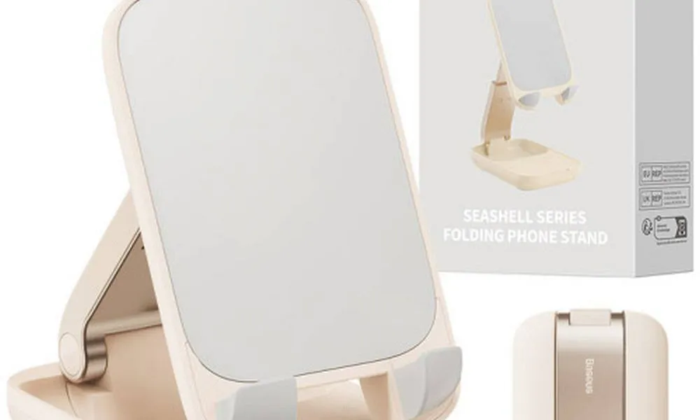 BASEUS składana podstawka pod telefon Seashell rożowa BS-HP008