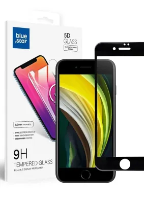 Szkło hartowane Blue Star 5D - do iPhone 7/8/SE 2020 (full glue) czarny