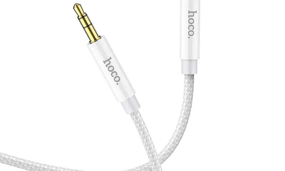 HOCO kabel AUX Audio Jack 3,5mm na Jack 3,5mm UPA19 2m srebrny