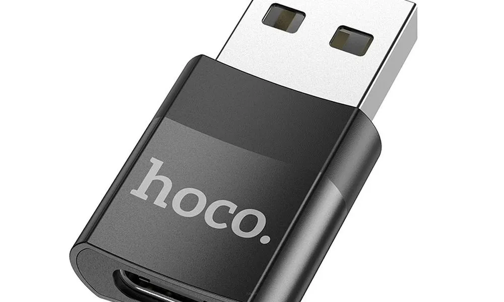 HOCO adapter OTG ze złącza Typ C do USB (męski) UA17 czarny