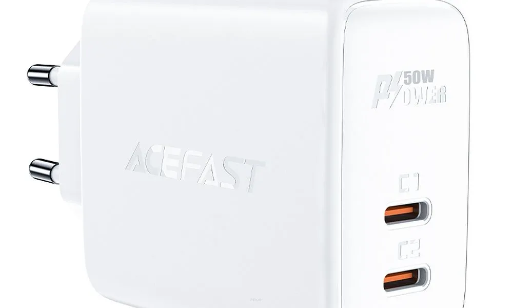ACEFAST ładowarka sieciowa 2 x Typ C QC4.0 PD45W GaN A29 biała