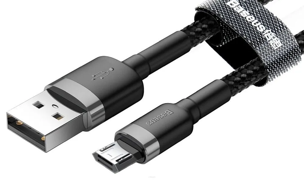 BASEUS kabel USB Cafule Micro 2,4A CAMKLF-AG1 1 metr szaro-czarny