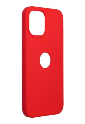 Futerał SILICONE PREMIUM do IPHONE 12 PRO MAX czerwony (1) (z wycięciem na logo)