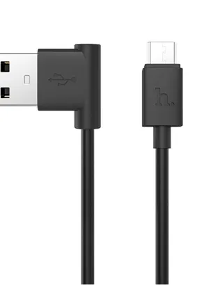 HOCO kabel USB do Micro kąt 90 stopni UPM10 1 metr czarny.