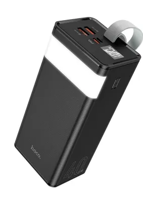 Bateria zewnętrzna ( Powerbank ) HOCO 40 000mAh z latarką + PD22,5W + QC3.0 J86 czarny