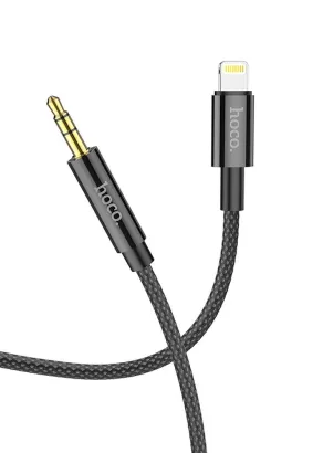 HOCO kabel AUX Audio Jack 3,5mm do iPhone Lightning 8-pin UPA19 1m czarny