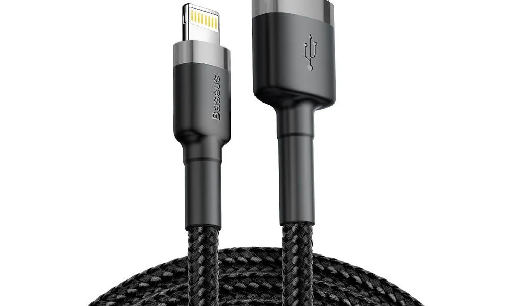 BASEUS kabel USB Cafule do iPhone Lightning 8-pin 1,5A CALKLF-CG1 2 metry szaro-czarny