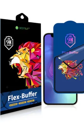 Szkło hybrydowe Bestsuit Flex-Buffer 5D z powłoką antybakteryjną Biomaster do iPhone 14 Pro Max czarny