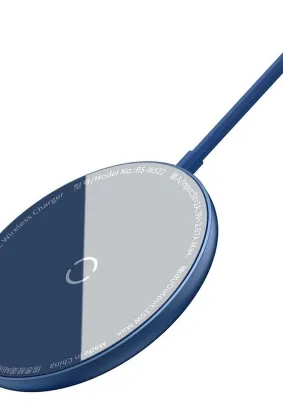 BASEUS ładowarka indukcyjna Simple Mini Magnetic 15W kompatybilny z MagSafe Iphone 12 niebieska WXJK-H03