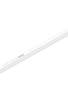 BASEUS rysik do telefonu pojemnościowy Stylus Writing 2 Lite LED (wersja aktywna + kabel USB A do Lightning 8-pin) 130 mAh biały P80015806211-03/BS-PS028