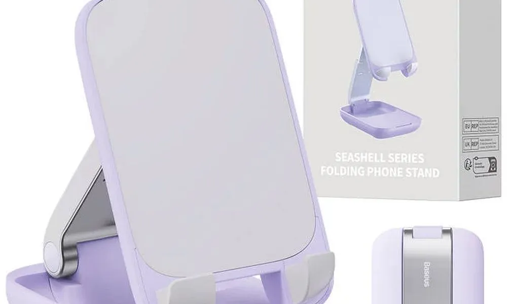 BASEUS składana podstawka pod telefon Seashell fioletowa BS-HP008