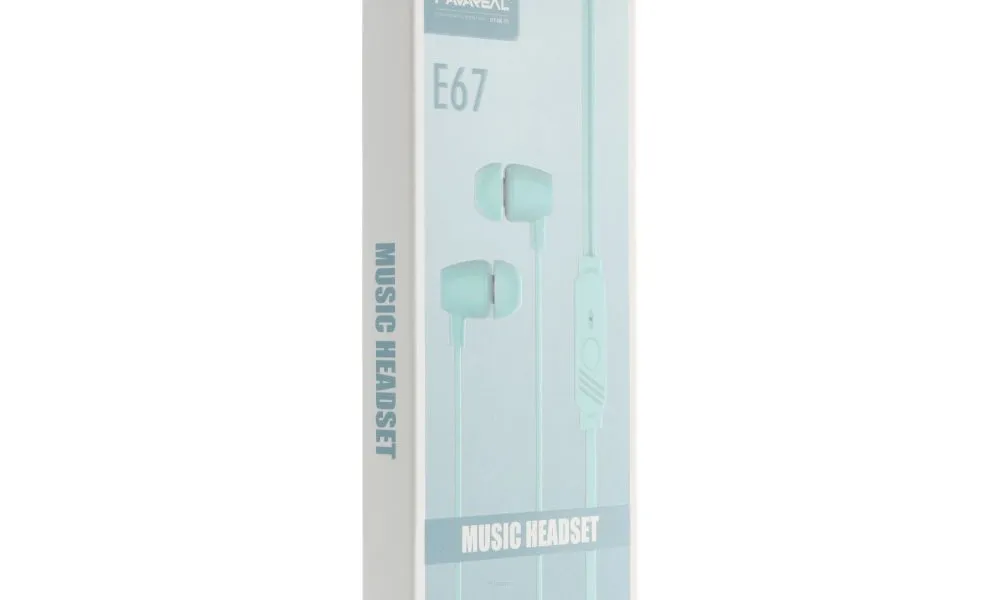 PAVAREAL zestaw słuchawkowy / słuchawki z mikrofonem Jack 3,5mm PA-E67 niebieskie