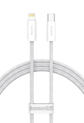 BASEUS kabel Typ C do Apple Lightning 8-pin PD20W Power Delivery Dynamic Series CALD000002 1m biały