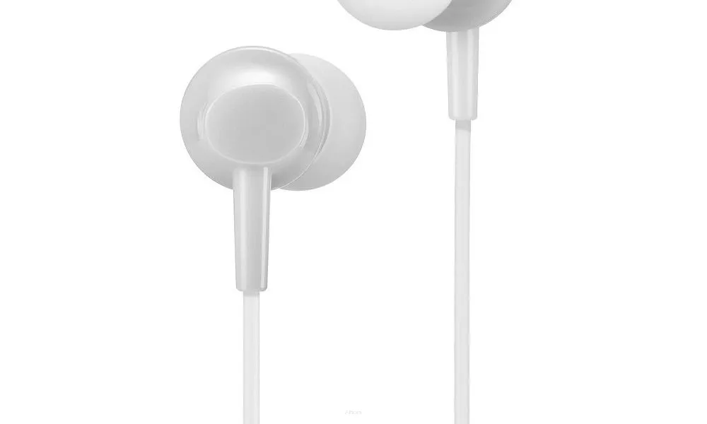 HOCO zestaw słuchawkowy / słuchawki dokanałowe jack 3,5mm z mikrofonem M14 białe
