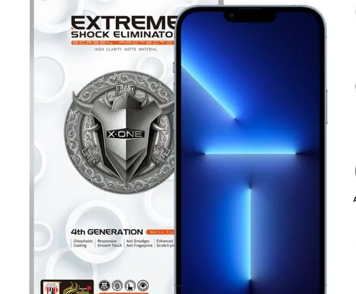 Protektor LCD X-ONE Extreme Shock Eliminator 4th gen. Matowe - do iPhone 13/13 Pro/14
