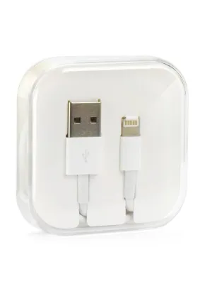 Kabel USB do iPhone Lightning 8-pin HD4 1 metr biały BOX