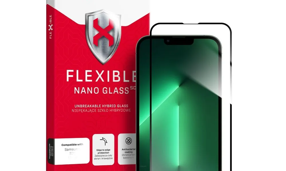 Forcell Flexible 5D - szkło hybrydowe do iPhone 13/13 Pro/14 czarny