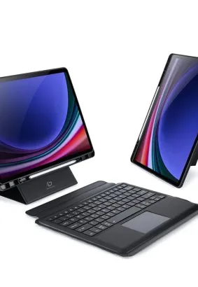 DUX DUCIS DK - etui składane z klawiaturą bezprzewodową do Samsung Tab S9 Plus czarne