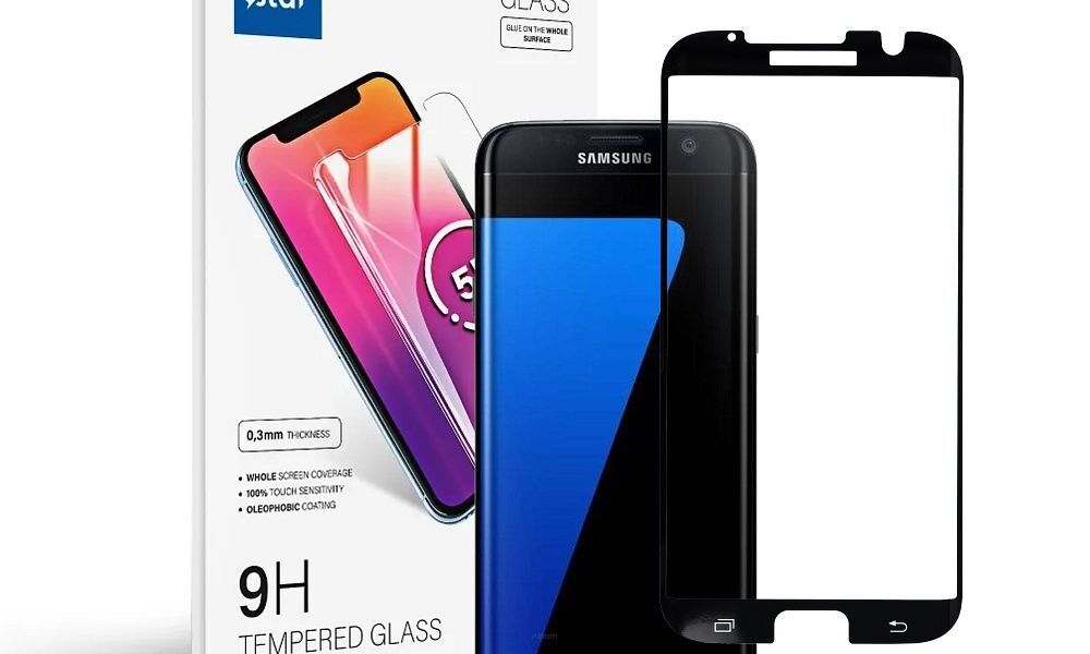 Szkło hartowane Blue Star 5D - do Samsung Galaxy S7 EDGE (full glue/case friendly) - czarny