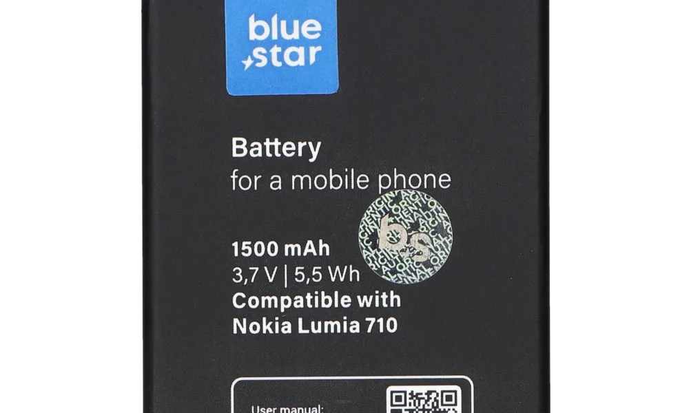 Bateria do Nokia Lumia 710/Lumia 610/603 1500 mAh Li-Ion Blue Star PREMIUM