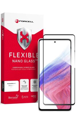 Szkło hybrydowe Forcell Flexible 5D Full Glue do Samsung Galaxy A53 5G czarny