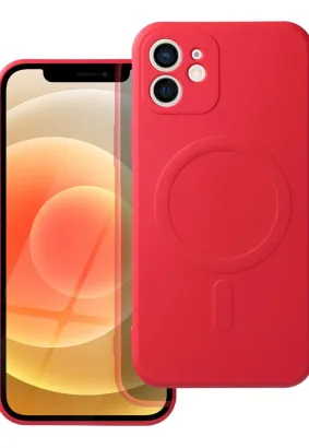 Futerał Silicone Mag Cover kompatybilny z MagSafe do IPHONE 12 czerwony