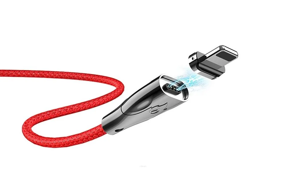 HOCO kabel USB do iPhone Lightning 8-pin magnetyczny Blaze U75 czerwony