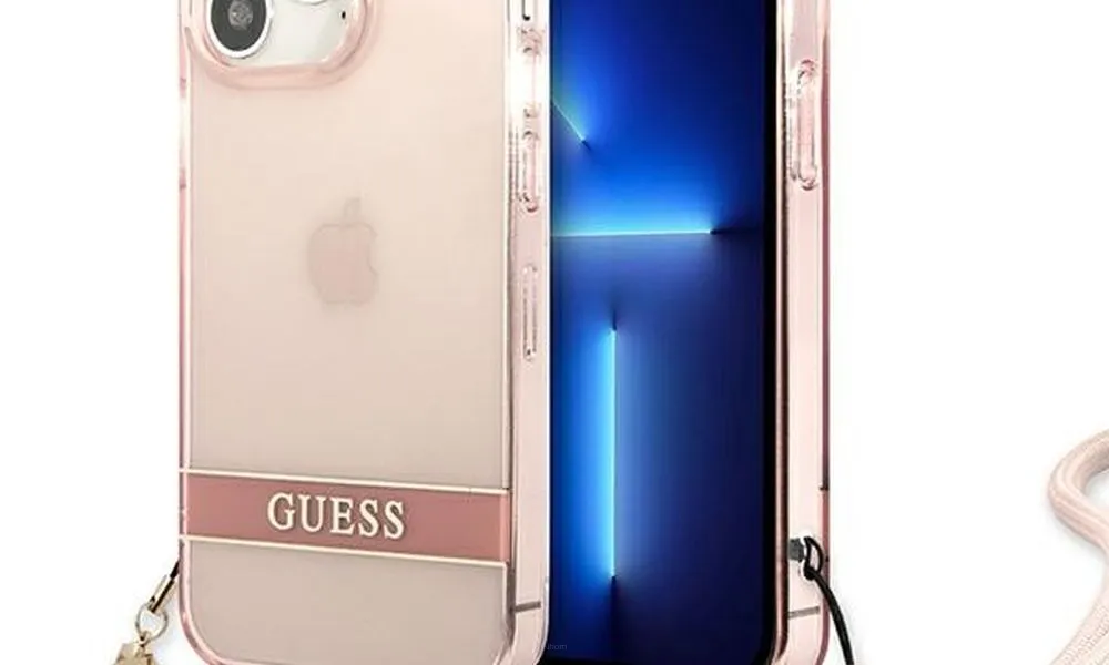 Oryginalne Etui GUESS Hardcase GUHCP13LHTSGSP do iPhone 13 PRO (Translucent / różowy)